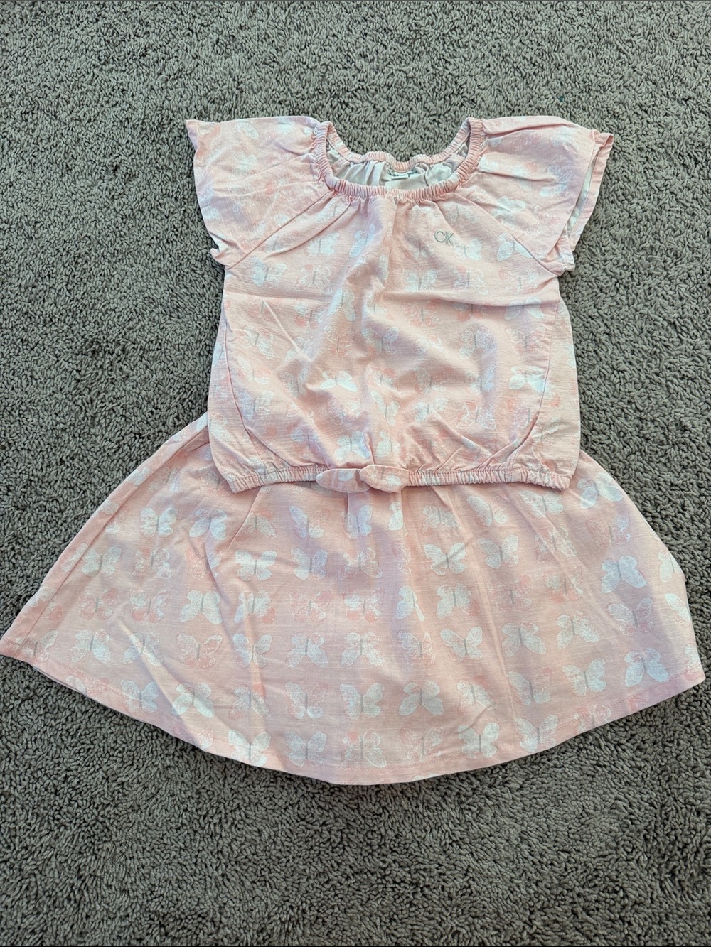 Calvin Klein Jeans Light Pink Butterfly Two-Piece Set